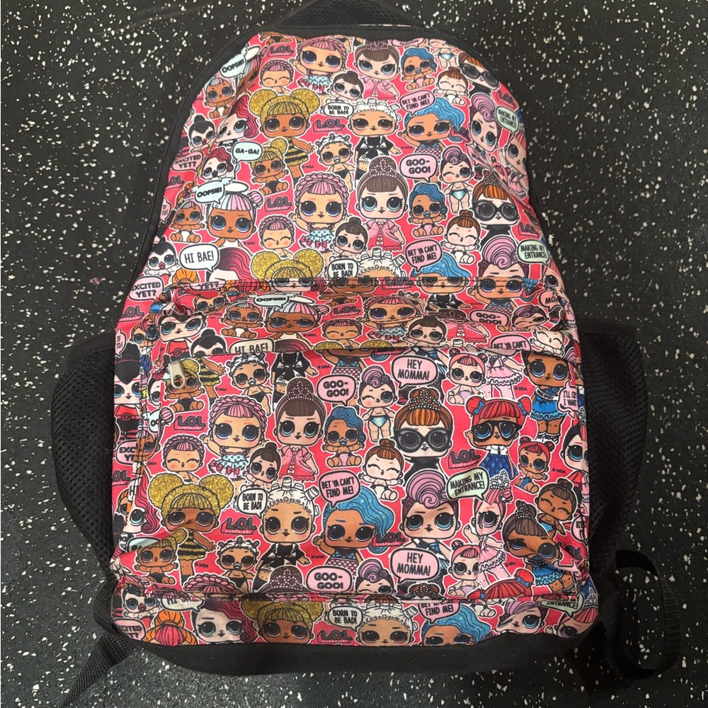 L.O.L. Surprise! Character Print Backpack - Pink and Black